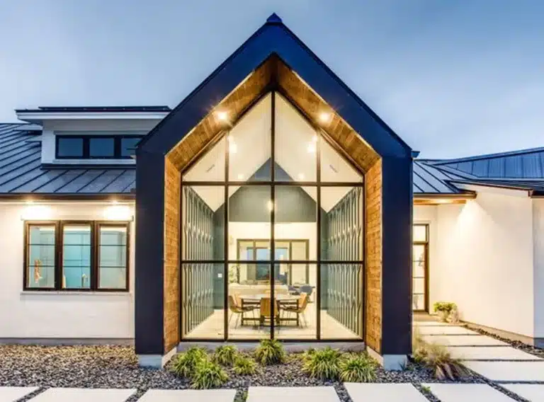 Net zero home with large high-efficiency window